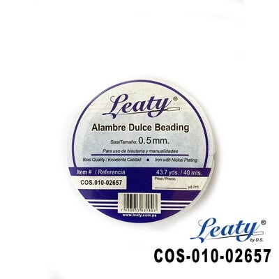 ALAMBRE DULCE BEADING 0.5MM 40MTS X ROLLO