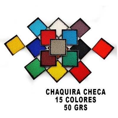 Chaquira Checa Colores lisos 9/0 - 50grs