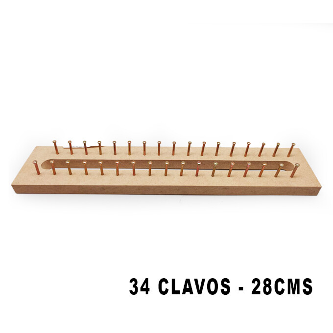 Telar de Madera  34 clavos- 28cms