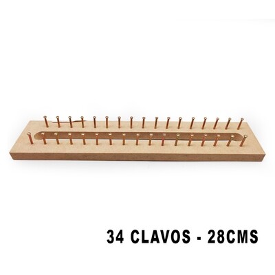 Telar de Madera  34 clavos- 28cms