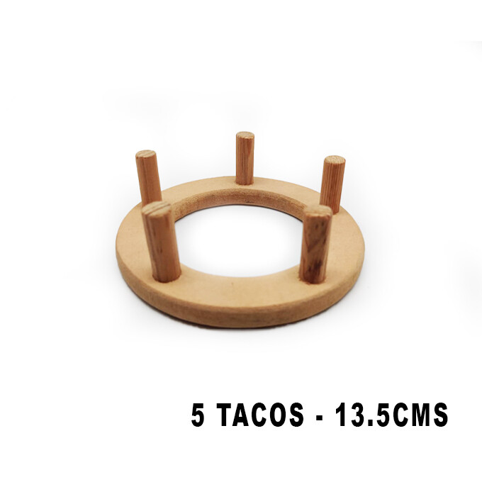 Telar de Madera circular 5 tacos - 13.5cms