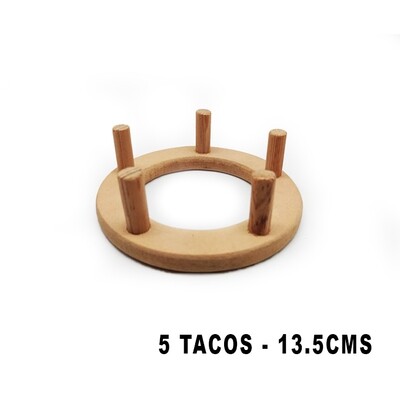 Telar de Madera circular 5 tacos - 13.5cms