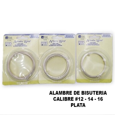 Alambre de Bisutería Plateado ArtisticWire