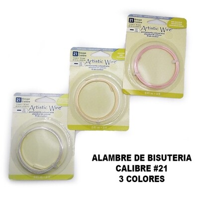 Alambre de Bisutería ArtisticWire Calibre #21- 3mmx75mm