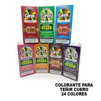 Tintes Iris Colorante Carex para Teñir Cuero 60cc
