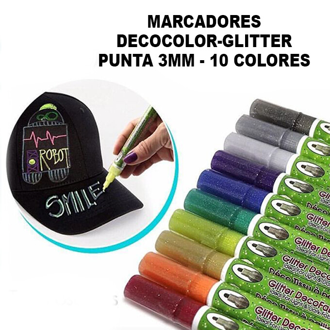 Marcadores DecoColor - Glitter