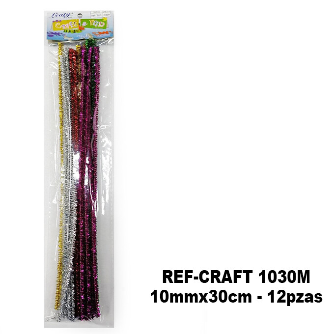 Limpiapipas / Colores Básico Surtidos 10mm x 30cm - 12pcs