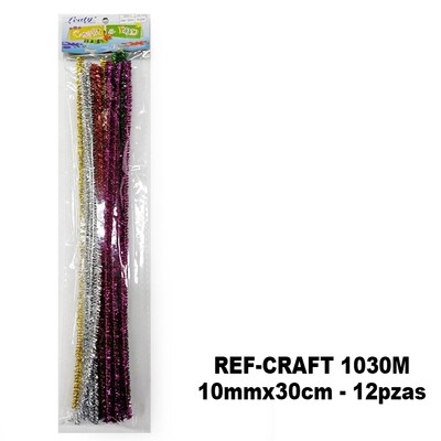 Limpiapipas / Colores Básico Surtidos 10mm x 30cm - 12pcs