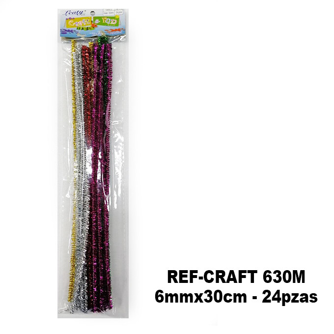 Limpiapipas / Colores Básico Surtidos 6mm x 30cm - 24pcs