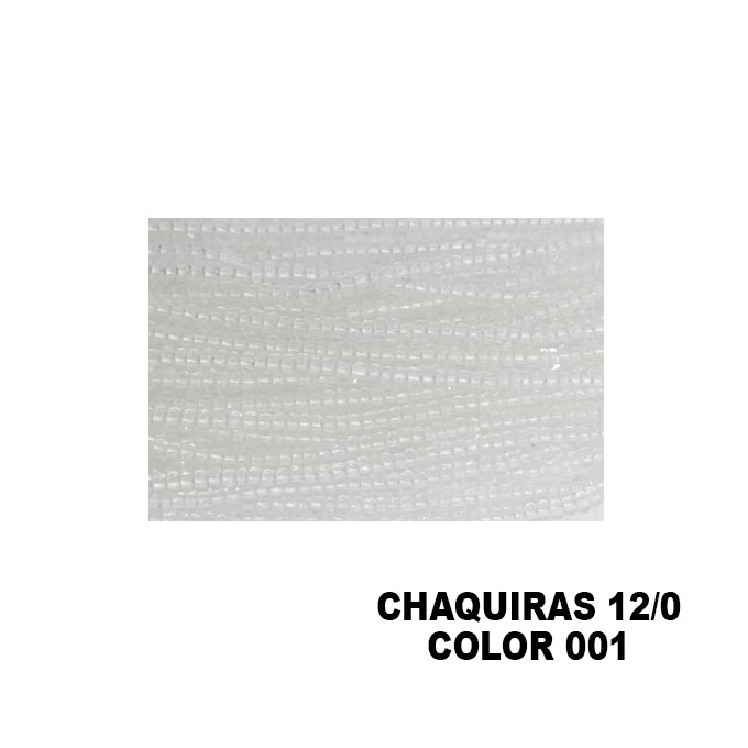 Chaquiras 12/0, COLORES: 001