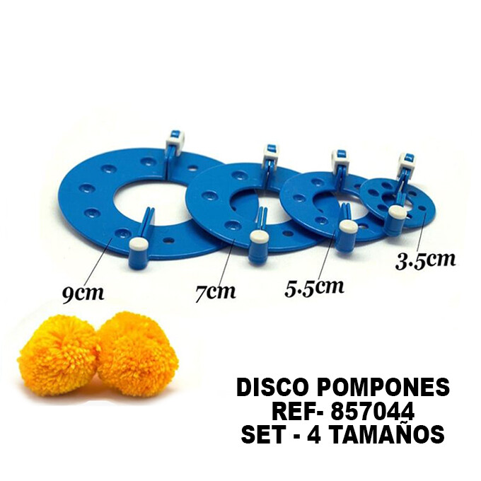 Disco de Pompones - Set de 4 piezas