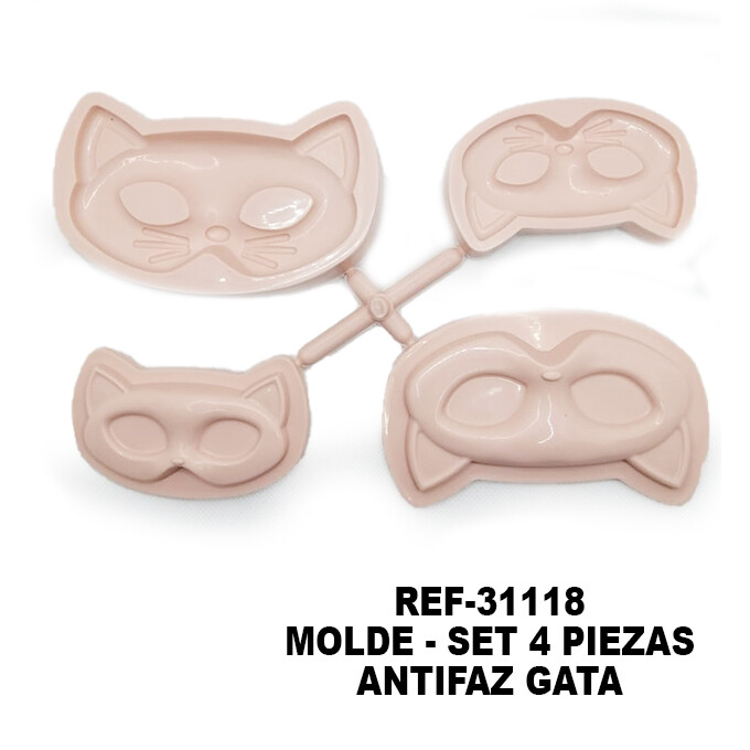 Molde Antifaz Gata