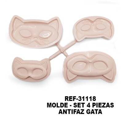 Molde Antifaz Gata