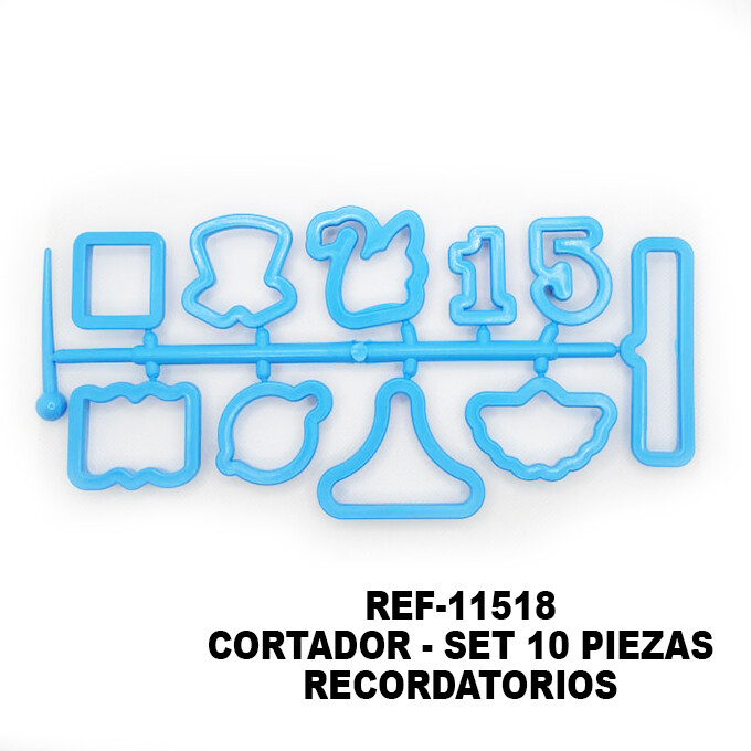 Cortadores Recordatorio - 10 piezas