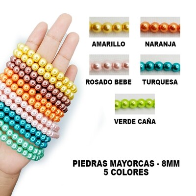 Piedra Mayorca - 8mm / 100 piedras aprox.