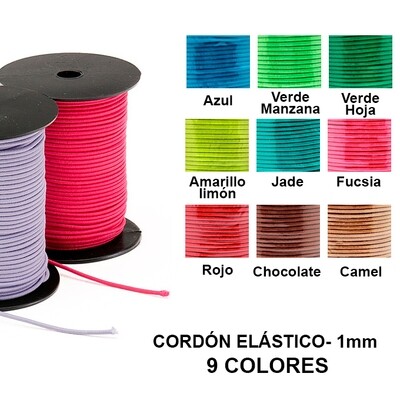 Cordón Elástico de Colores por metro