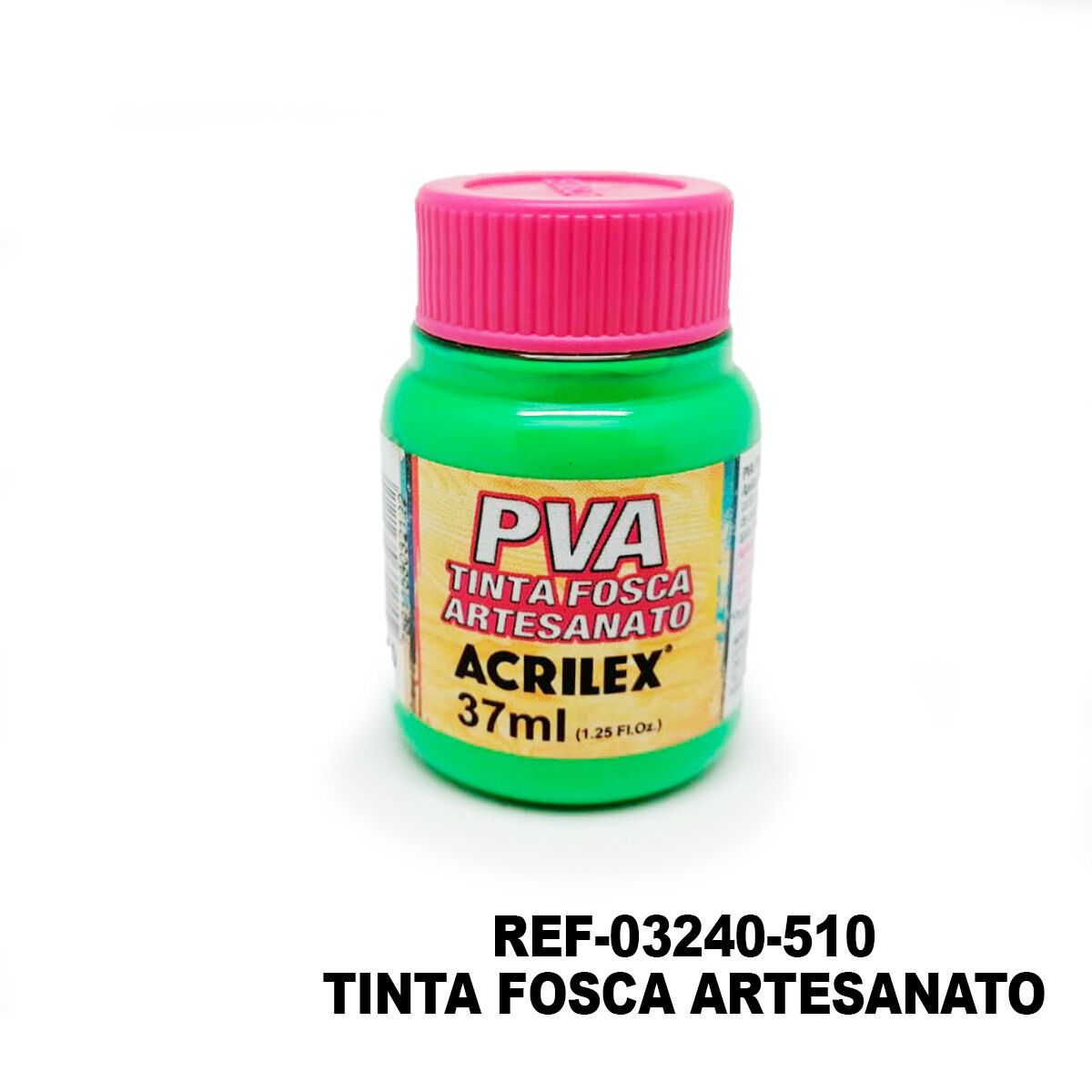 Pintura Acrilica Brillante 37ml, COLORES: 510 Verde hoja