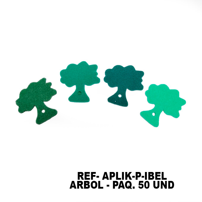 Apliques de Fomi - Paq. 50 unidades, DISEÑOS: ARBOL
