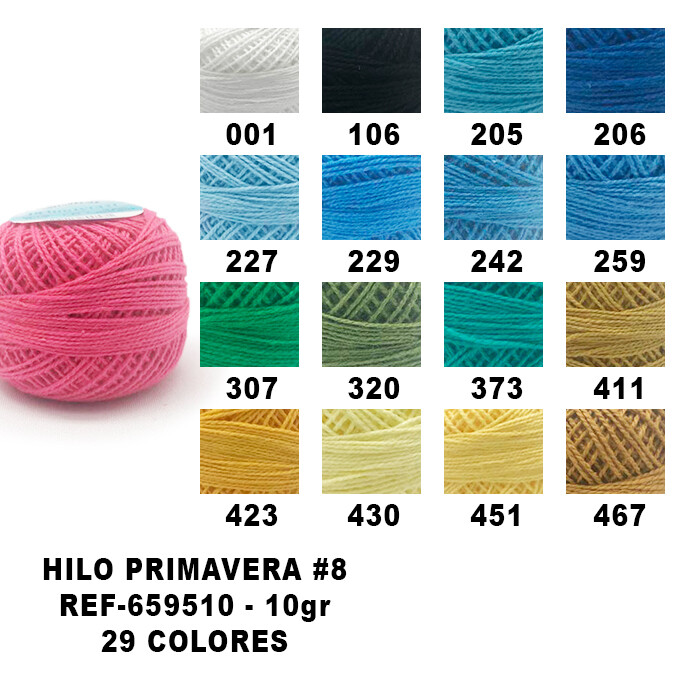 Hilo Primavera #8 - 10gr, COLOR: 001