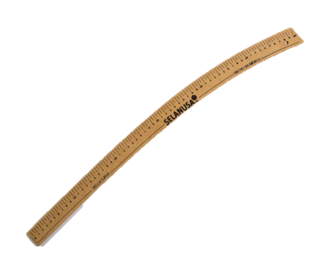 REGLA DE MORDISTERIA, TIPOS: Regla curva de madera
