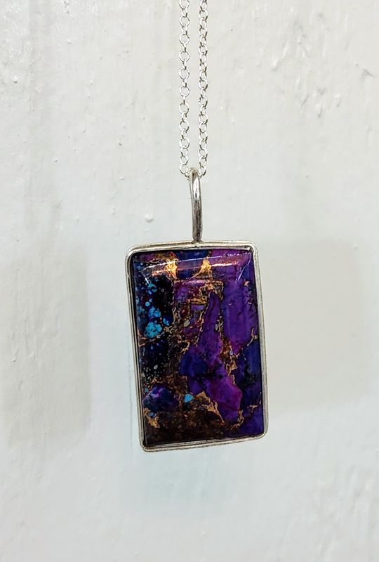 Mojave Turquoise &amp; Sterling Silver Pendant