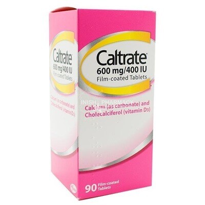 Caltrate 600mg/400 IU Film-Coated 90 Tablets Caltrate Caltrate 600mg/400 IU Film-Coated 90 Tablets