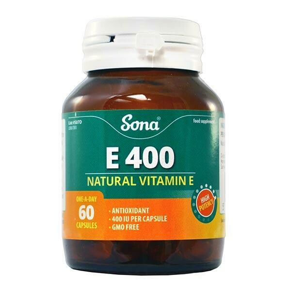 Sona E400 Vitamin E 60 Capsules