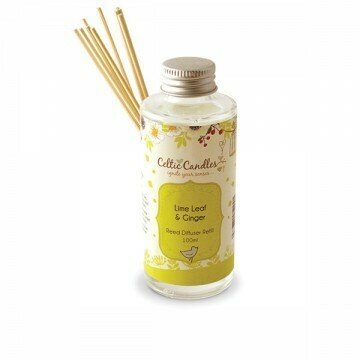 Celtic Candles - Fragrance Diffuser Refill 100ml - Lime Leaf &amp; Ginger