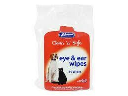 Johnson's clean and safe eye &ear wipes