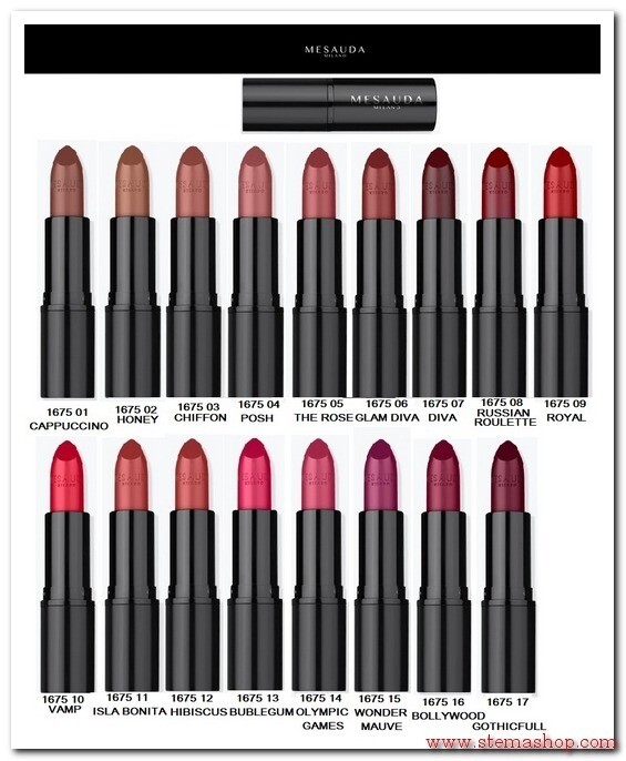 Vibrant Lipstick Mesauda Milano Honey 502