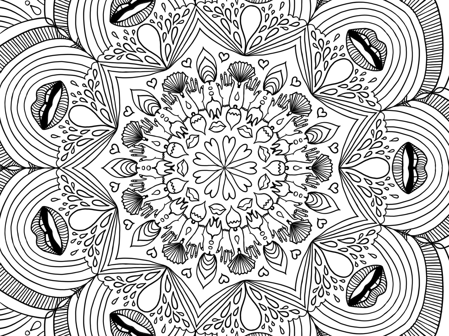 COLORIAGE #2  - Bouches