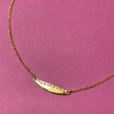 Collier Petite Lune ciselée - pièce unique