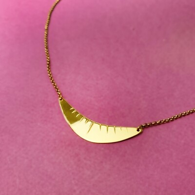 Collier Grande Lune ciselée - pièce unique