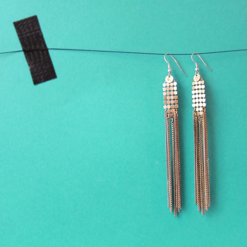 Boucles d&#39;oreille Courtes Franges
