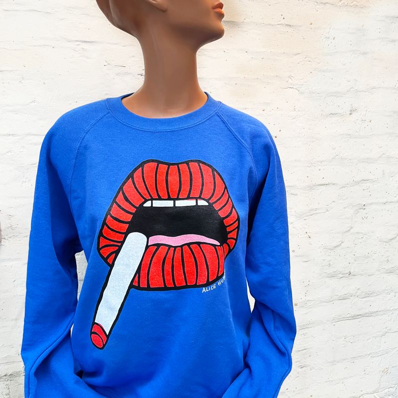 Sweat-shirt Fumeuse Bleu