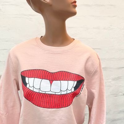 Sweat-shirt Sourire Rose poudré