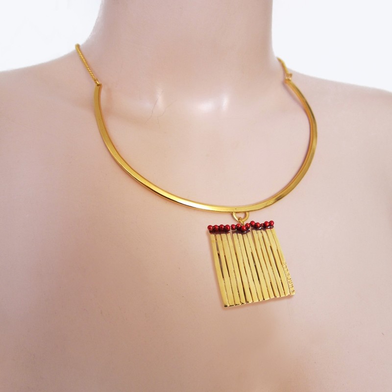 Collier Torque &quot;Paquet d&#39;Amulettes&quot;