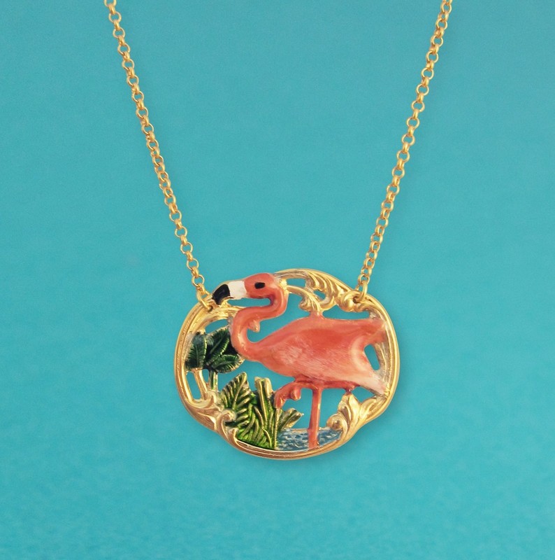 Collier Tiki Flamingo - Petit modèle