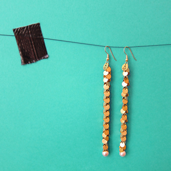 Boucles d&#39;oreille Paillettes longues