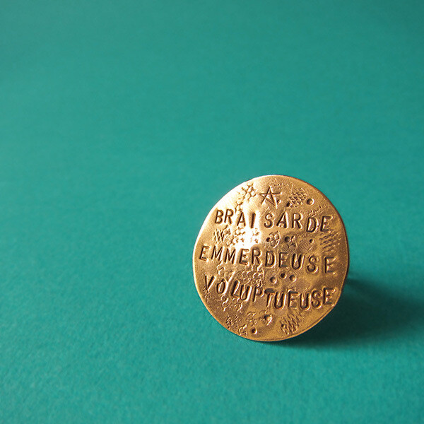 Bague Médaille plate