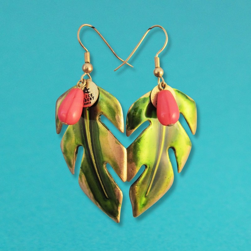 Boucles d'oreille Grandes Feuilles