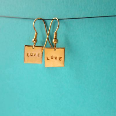 Boucles d'oreille KISS, LOVE ou FUCK