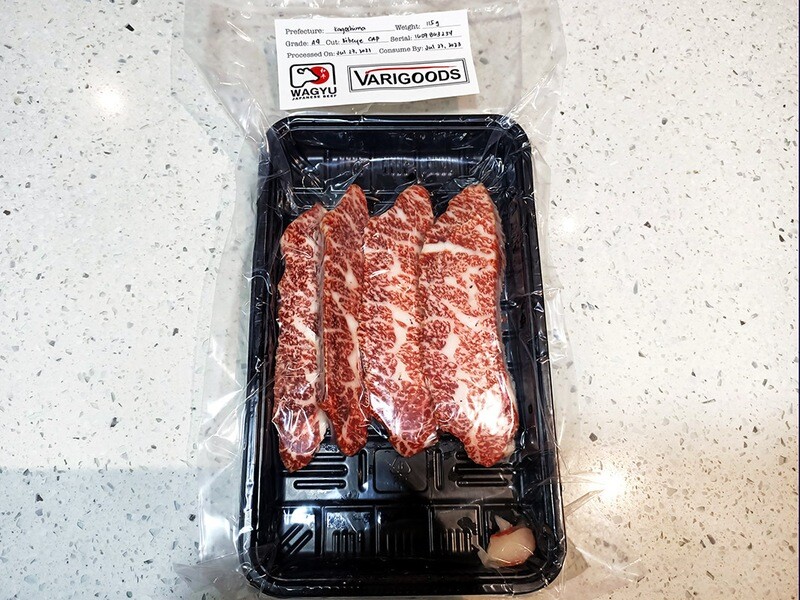 Kagoshima A4 Ribeye Cap Mini Steak &amp; Yakiniku Cut, Weight: 115gms B