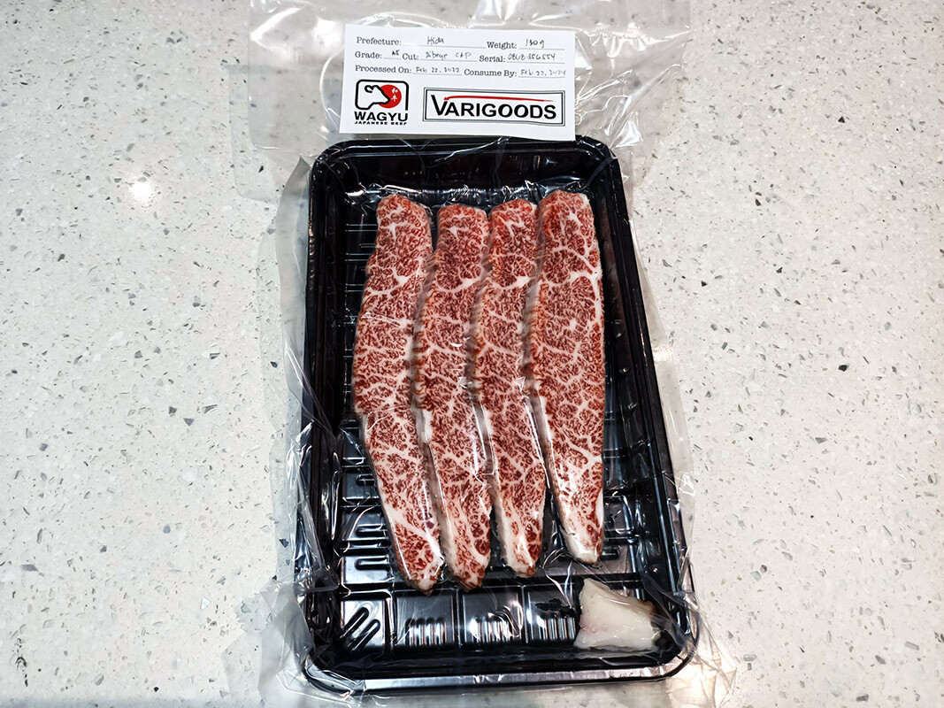 Hida A5 Ribeye Cap Mini Steak and Yakiniku Cut, Weight: 130gms