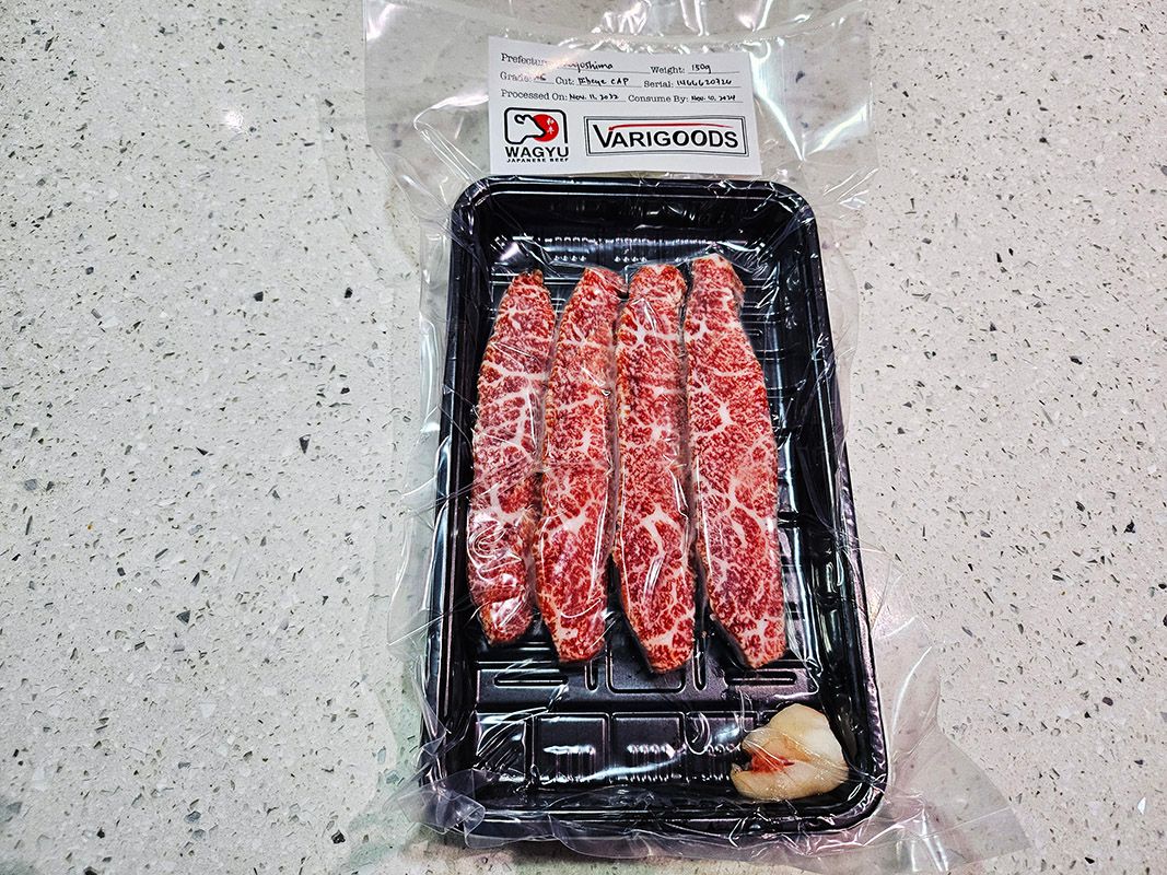 Kagoshima A5 Ribeye Cap Mini Steak &amp; Yakiniku Cut, Weight: 150gms