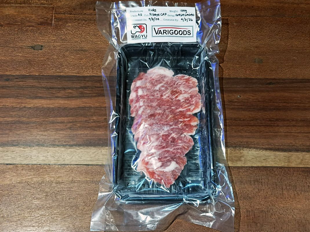 Hida A5 Ribeye Cap Mini Steak and Yakiniku Cut, Weight: 100gms