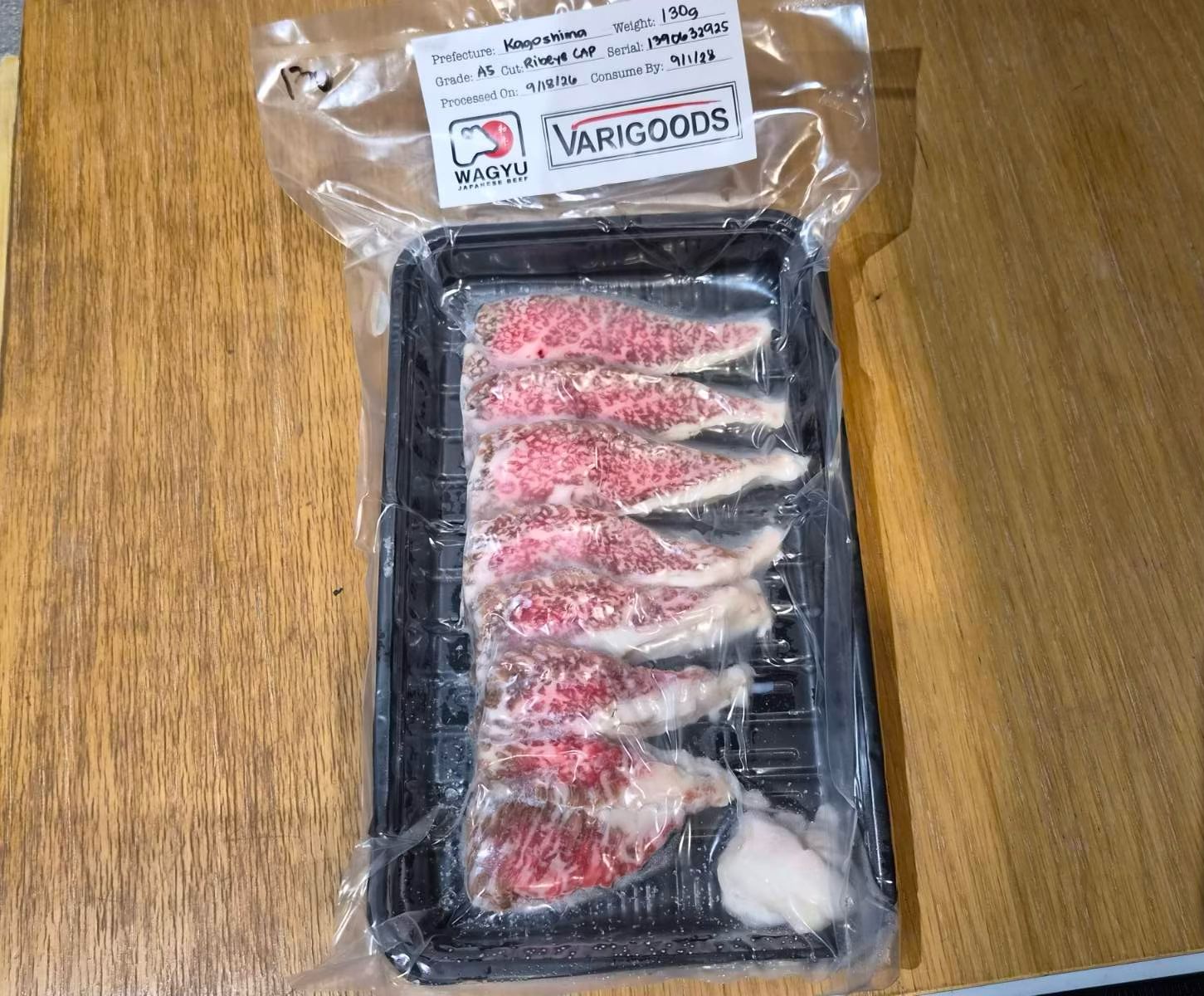 Kagoshima A5 Ribeye Cap Mini Steak &amp; Yakiniku Cut, Weight: 130gms