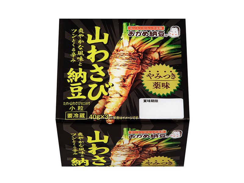 Okame Yamitsuki Yama Wasabi Natto 40gms x 3