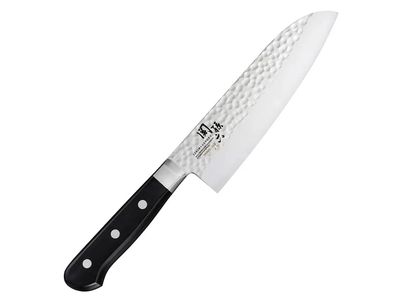 Kai Seki Magoroku Imayou Santoku Knife Hammer Finish Molybdenum Vanadium Stainless Steel