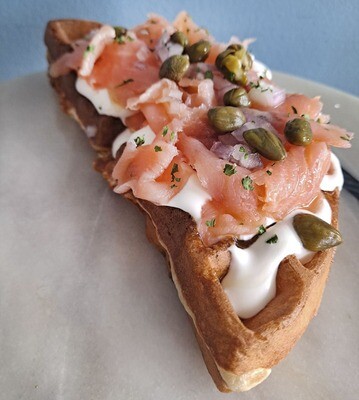 SMOKED SALMON (1/2 waffle) SMOKED SALMON (1/2 waffle)